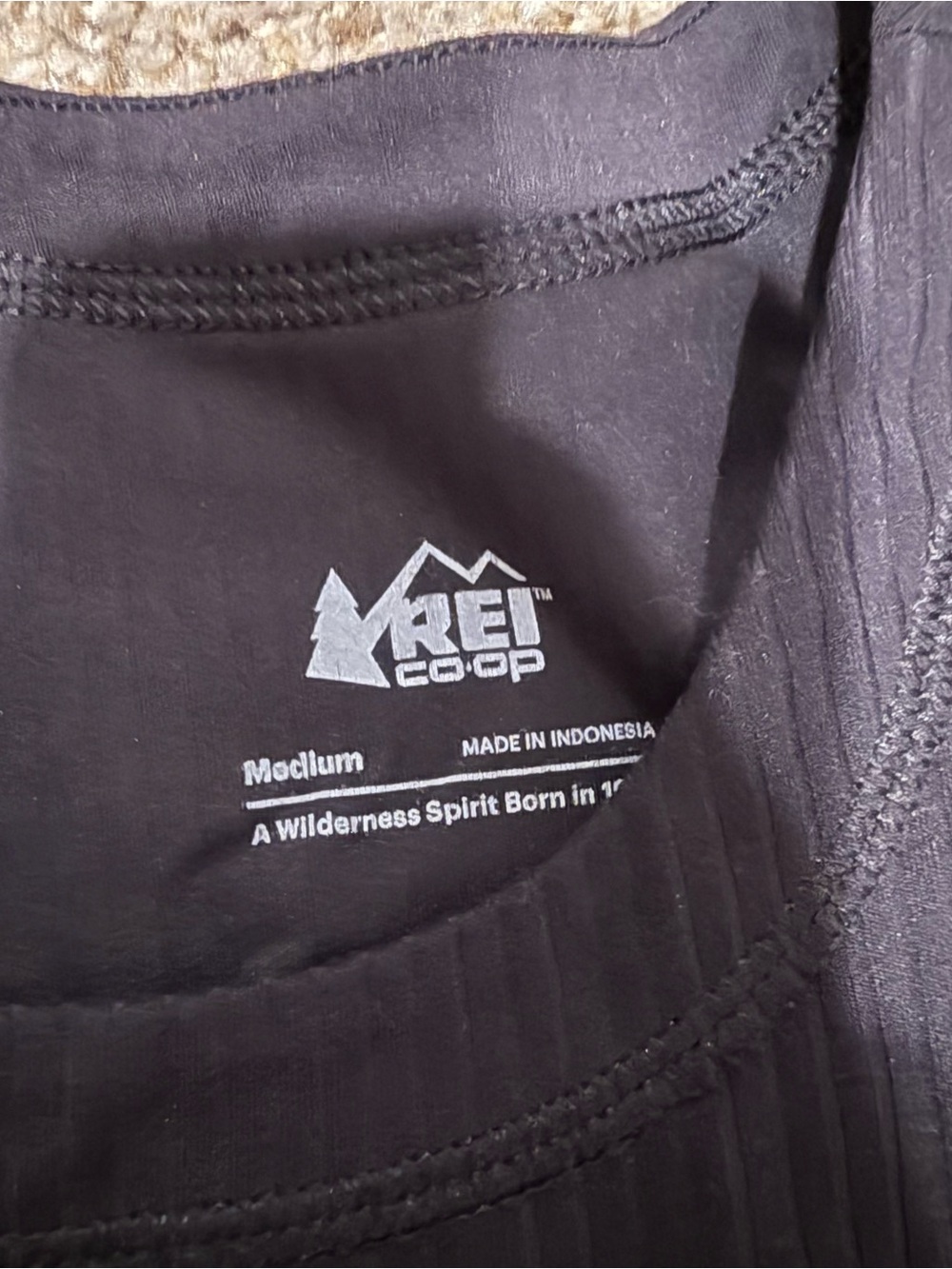 REI Black Ribbed Racerback Tank Top - Picture 2 of 2